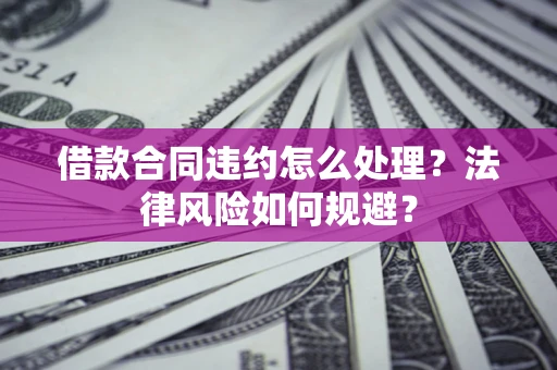武汉借款合同违约怎么处理？法律风险如何规避？