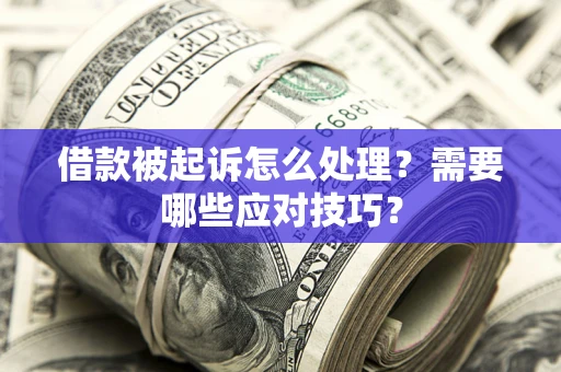 武汉借款被起诉怎么处理？需要哪些应对技巧？