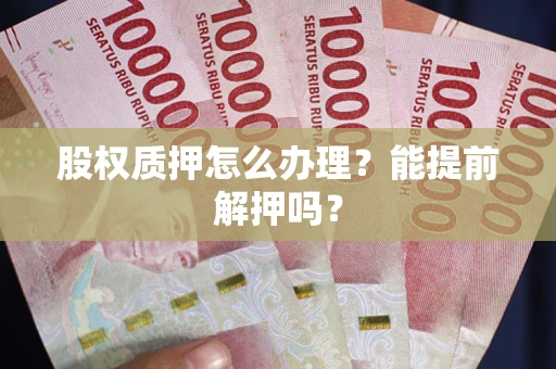 武汉股权质押怎么办理？能提前解押吗？