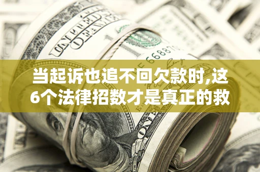 武汉当起诉也追不回欠款时,这6个法律招数才是真正的救命稻草